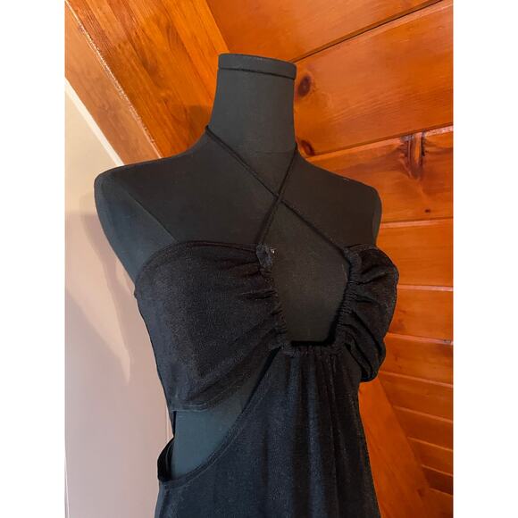 Runaway The Label Jodi Midi Cutour Black Dress sz L - Picture 7 of 8